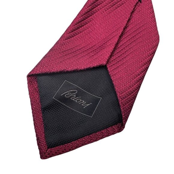 NWT Brioni Silk Textured Tie - Picture 4 of 7